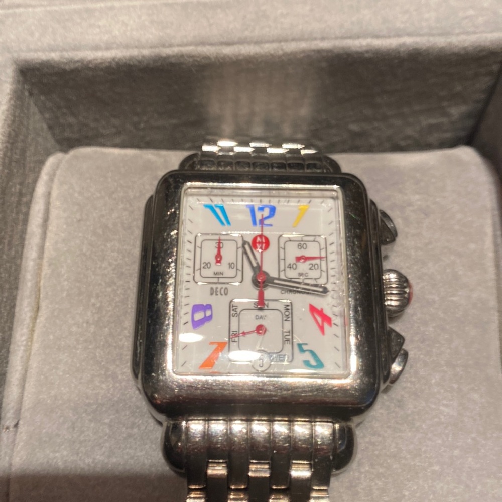 Michele Deco Carousel White Dial Watch